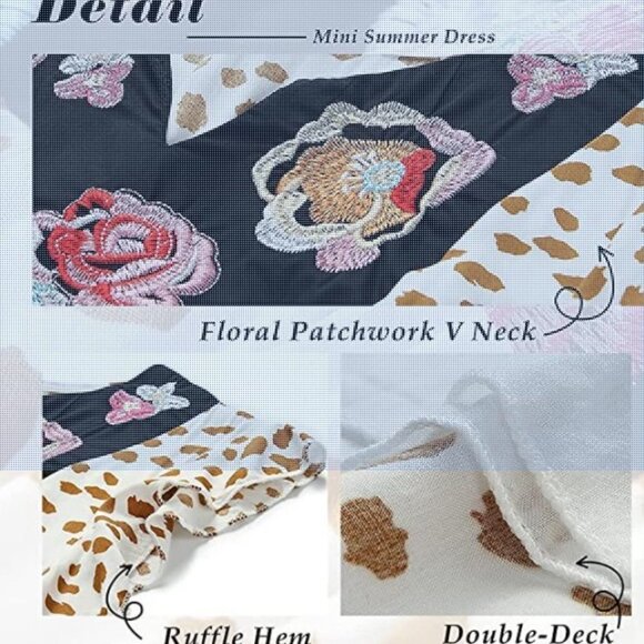 Kirundo Summer Leopard Mini Dress SZ LG - Picture 11 of 11